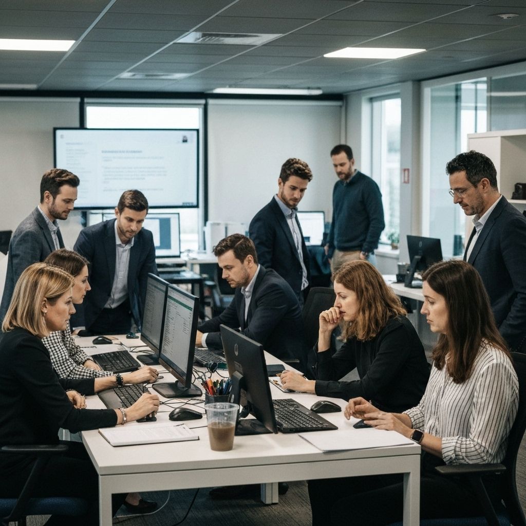 Business team participating in a cybersecurity training session