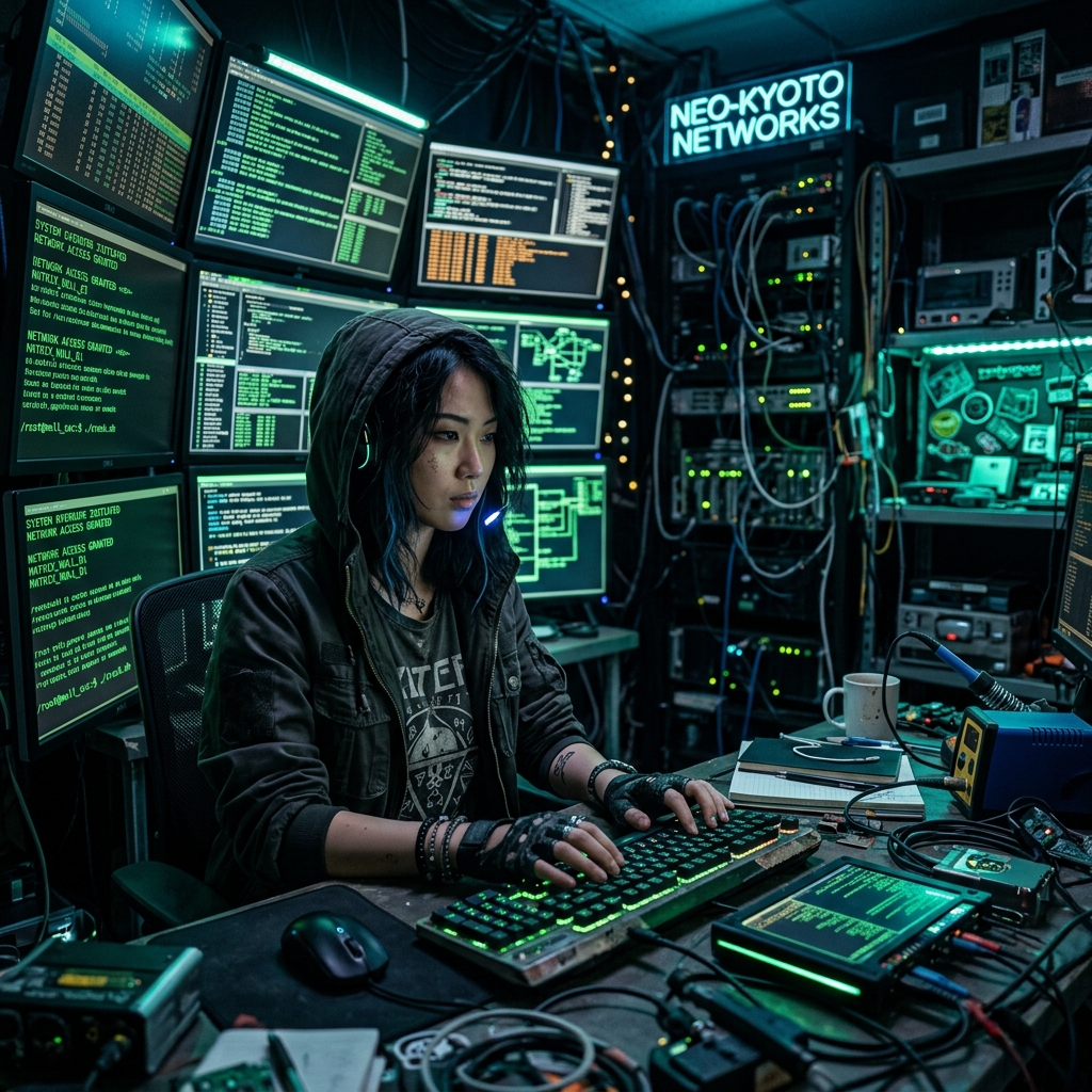 Cyber-themed illustration representing ethical hacking education
